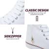 imagekufeiti Womens High Top Canvas Sneakers Canvas Shoes Lace up White Black Sneakers Casual Walking ShoesClassic White