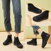 imagekufeiti Womens High Top Canvas Sneakers Canvas Shoes Lace up White Black Sneakers Casual Walking ShoesInk Blackno Sidezipper