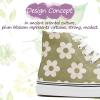 imagekufeiti Womens High Top Canvas Sneakers Canvas Shoes Lace up White Black Sneakers Casual Walking ShoesOlive