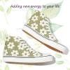 imagekufeiti Womens High Top Canvas Sneakers Canvas Shoes Lace up White Black Sneakers Casual Walking ShoesOlive