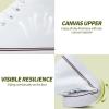 imagekufeiti Womens High Top Canvas Sneakers Canvas Shoes Lace up White Black Sneakers Casual Walking ShoesSimple Whiteno Sidezipper