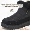 imagekufeiti Womens Waterproof Fall Winter Snow Boots Platform Fur Lined Ankle Boots for Women with Side Zipper Non Slip Outdoor Work BootsBlack