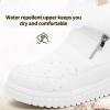 imagekufeiti Womens Waterproof Fall Winter Snow Boots Platform Fur Lined Ankle Boots for Women with Side Zipper Non Slip Outdoor Work BootsWhite