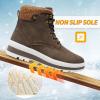 imagekufeiti Womens Waterproof Fur Lined Winter Boots Platform Black Combat Non Slip Boots with Side Zipper Snow Ankle Boots for Outdoor Hiking WorkTan