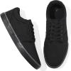 imagekufeiti Mens Canvas Black Casual Shoes Sneakers Low Top Lace Up Walking Shoes Sneakers for MenBlack
