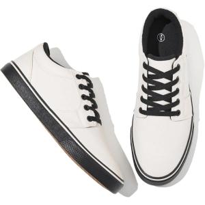 imagekufeiti Mens Canvas Black Casual Shoes Sneakers Low Top Lace Up Walking Shoes Sneakers for MenApricot