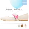 imageObtaom Mary Jane Flat Shoes Round Toe Ballet Flats for Women Dressy Fabric Business Flats Comfortable Classic Strap Flats for OfficeBeige