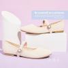 imageObtaom Mary Jane Flat Shoes Round Toe Ballet Flats for Women Dressy Fabric Business Flats Comfortable Classic Strap Flats for OfficeBeige