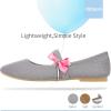 imageObtaom Mary Jane Flat Shoes Round Toe Ballet Flats for Women Dressy Fabric Business Flats Comfortable Classic Strap Flats for OfficeGrey