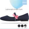 imageObtaom Mary Jane Flat Shoes Round Toe Ballet Flats for Women Dressy Fabric Business Flats Comfortable Classic Strap Flats for OfficeNavy