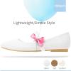imageObtaom Mary Jane Flat Shoes Round Toe Ballet Flats for Women Dressy Fabric Business Flats Comfortable Classic Strap Flats for OfficeWhite