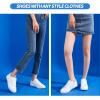 imagekufeiti White PU Leather Sneakers for Women Low Top Lace Up Tennis Shoes Womens Fashion Casual Shoes SneakersWhite