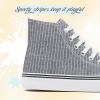 imagekufeiti Womens Canvas High Top Sneakers Fashion Hightop Tennis Shoes Lace Up Casual Walking ShoesDark Grey Stripe