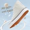 imagekufeiti Womens Canvas High Top Sneakers Fashion Hightop Tennis Shoes Lace Up Casual Walking ShoesGreen Stripe