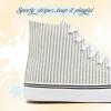 imagekufeiti Womens Canvas High Top Sneakers Fashion Hightop Tennis Shoes Lace Up Casual Walking ShoesGreen Stripe