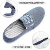 imagekufeiti Womens Canvas Slip On Shoes Sneakers for Women Fashion Comfortable White Black Elastic Sneakers for WomenBlue