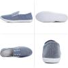 imagekufeiti Womens Canvas Slip On Shoes Sneakers for Women Fashion Comfortable White Black Elastic Sneakers for WomenBlue