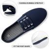 imagekufeiti Womens Canvas Slip On Shoes Sneakers for Women Fashion Comfortable White Black Elastic Sneakers for WomenNavy