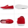 imagekufeiti Womens Canvas Slip On Shoes Sneakers for Women Fashion Comfortable White Black Elastic Sneakers for WomenRed