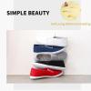 imagekufeiti Womens Canvas Slip On Shoes Sneakers for Women Fashion Comfortable White Black Elastic Sneakers for WomenTan