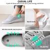 imagekufeiti Womens Canvas Slip On Shoes Sneakers for Women Fashion Comfortable White Black Elastic Sneakers for WomenTan