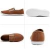 imagekufeiti Womens Canvas Slip On Shoes Sneakers for Women Fashion Comfortable White Black Elastic Sneakers for WomenTan