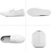 imagekufeiti Womens Canvas Slip On Shoes Sneakers for Women Fashion Comfortable White Black Elastic Sneakers for WomenWhite