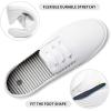imagekufeiti Womens Canvas Slip On Shoes Sneakers for Women Fashion Comfortable White Black Elastic Sneakers for WomenWhite