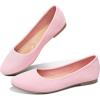 imageObtaom Round Toe Women Flat Shoes Slip on Girls Dress Black Ballet FlatsPink