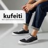 image:imagekufeiti Mens Canvas White Black Sneakers Shoes Low Top Lace Up Casual Walking Shoes SneakersBlack8