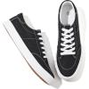 image:imagekufeiti Mens Canvas White Black Sneakers Shoes Low Top Lace Up Casual Walking Shoes SneakersBlack8