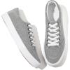 image:imagekufeiti Mens Canvas White Black Sneakers Shoes Low Top Lace Up Casual Walking Shoes SneakersGrey8
