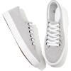 image:imagekufeiti Mens Canvas White Black Sneakers Shoes Low Top Lace Up Casual Walking Shoes SneakersKhaki10