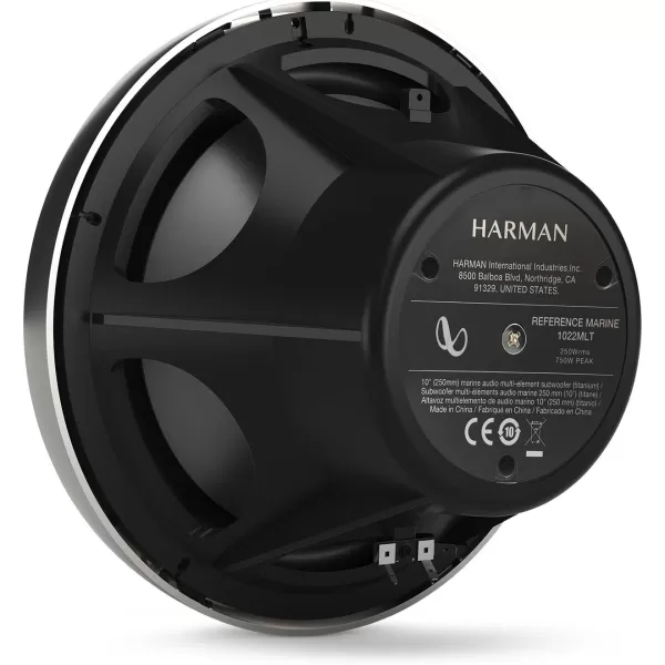 Infinity 1022MLT 10 Inch Marine RGB LED Subwoofer - Titanium