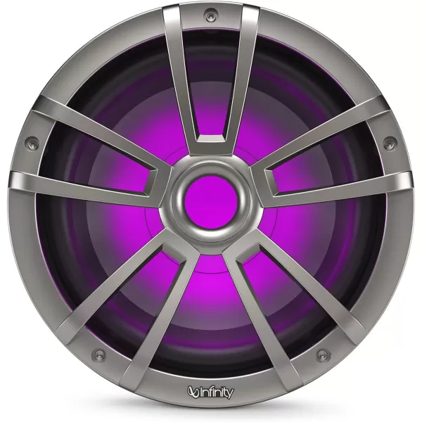 Infinity 1022MLT 10 Inch Marine RGB LED Subwoofer - Titanium