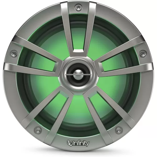 Infinity 622MLT Marine 6.5 Inch RGB LED Coaxial Speakers - Titanium