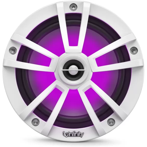 Infinity 622MLT Marine 6.5 Inch RGB LED Coaxial Speakers - Titanium