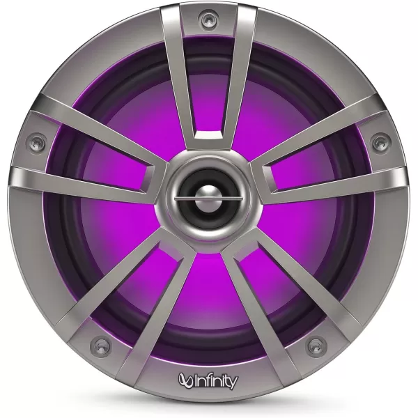 Infinity 622MLT Marine 6.5 Inch RGB LED Coaxial Speakers - Titanium