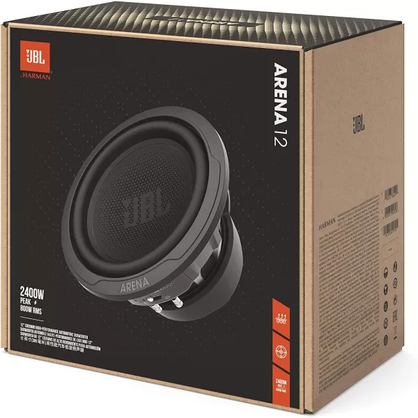 JBL 12”  High-Performance Automotive Subwoofer, Black