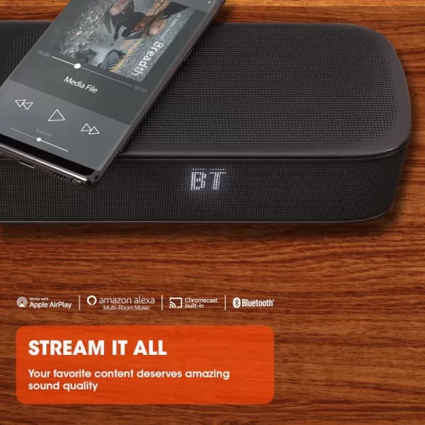 JBL BAR5.0 5-Channel Multibeam Soundbar with Dolby Atmos Virtual Grey, Black