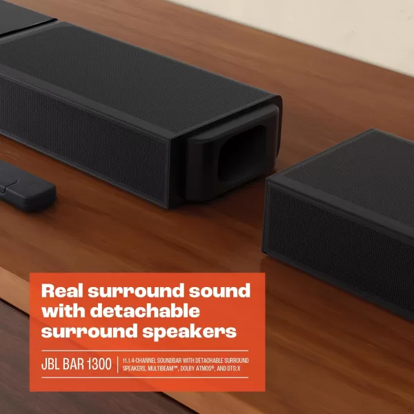 JBL Bar 1300X: 11.1.4-Channel soundbar with Detachable Surround Speakers, MultiBeam™, Dolby Atmos® and DTS:X®, Black