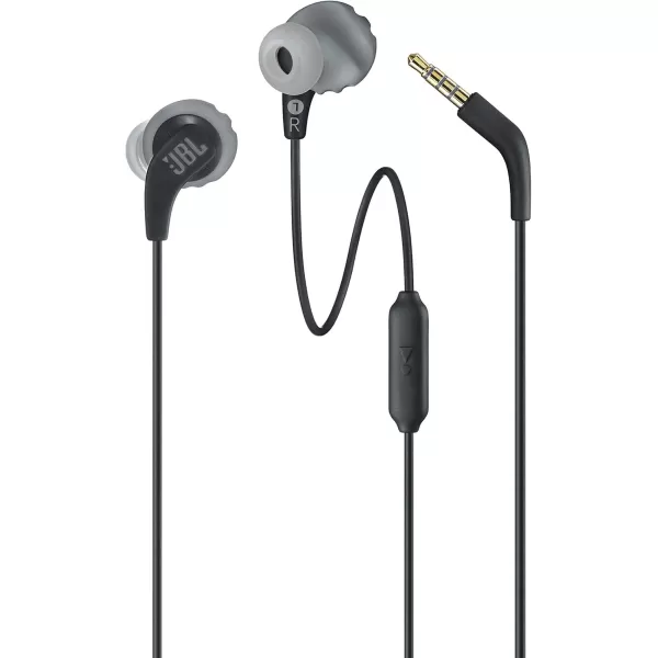 JBL Endurance Run 2 Wired - Waterproof Wired Sports in-Ear Headphones, Pure Bass Sound, Hands-free calls, Never hurt. Never fall out. 