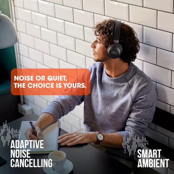 JBL Live 660NC - Wireless Over-Ear Noise Cancelling Headphones with Long Lasting Battery and Voice Assistant - Black, Medium