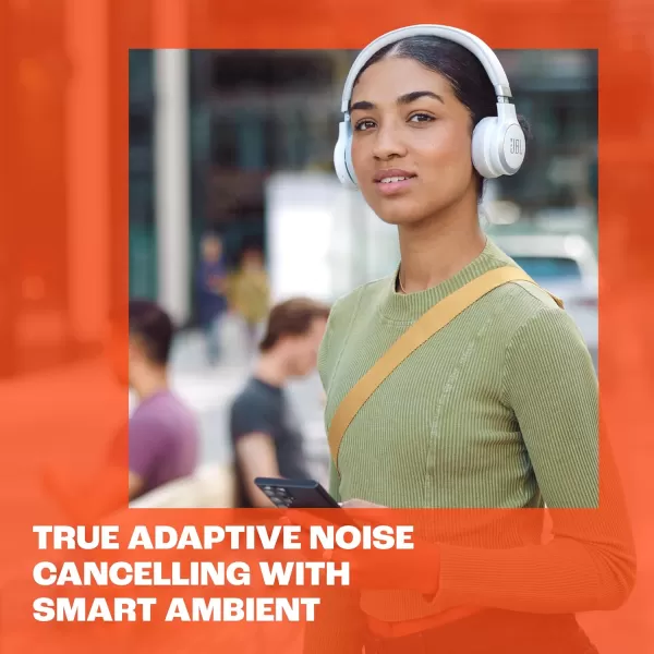 JBL Live 670NC - Wireless On-Ear Headphones with Adaptive Noise Cancelling with Smart Ambient, Up to 65H battery life with speed charge, Lightweight, comfortable and foldable design 
