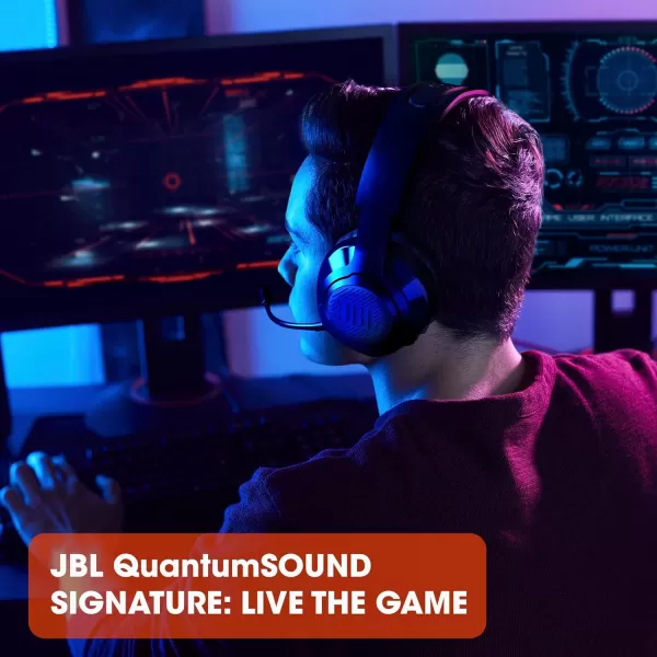 JBL Quantum 350 - Wireless PC Gaming Headset with Detachable Boom mic, Black, Large