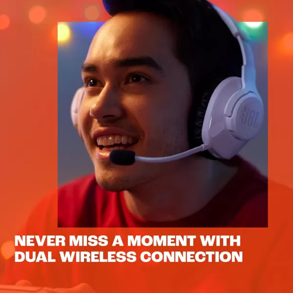 JBL Quantum 360P - Wireless over-ear console gaming headset with detachable boom mic, Up to 22-hour battery life, Memory foam comfort, Compatible with PlayStation 5 3D audio 