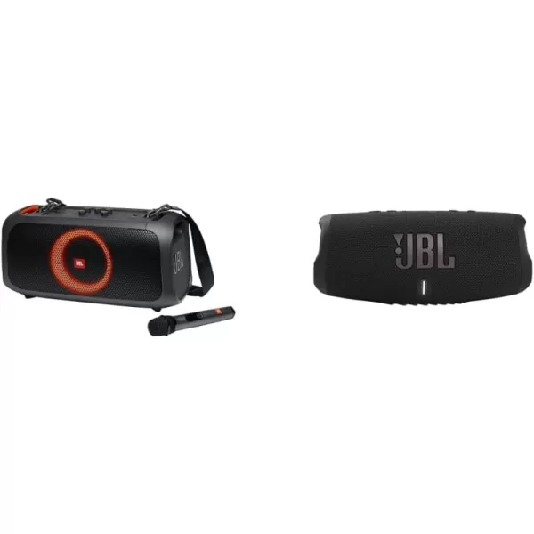 JBL PartyBox On-The-Go Powerful Portable Bluetooth Party Speaker with Dynamic Light Show, black