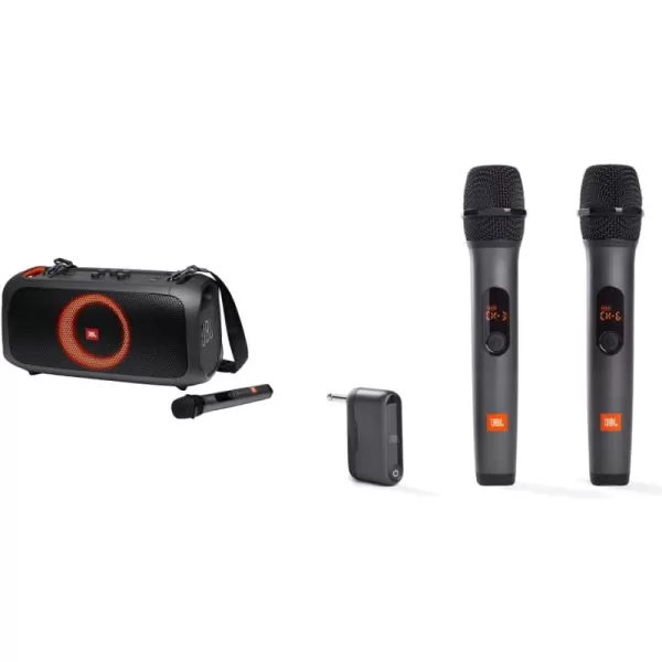 JBL PartyBox On-The-Go Powerful Portable Bluetooth Party Speaker with Dynamic Light Show, black