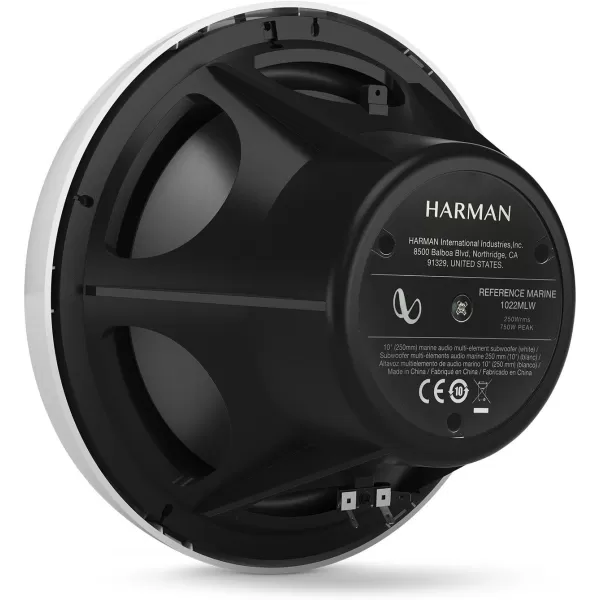 Infinity 1022MLW 10 Inch Marine RGB LED Subwoofer - White