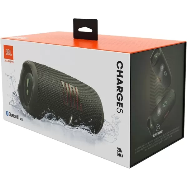 JBL CHARGE 5 - Portable Waterproof  Bluetooth Speaker with Powerbank USB Charge out, 20 hours playtime, JBL Partyboost 